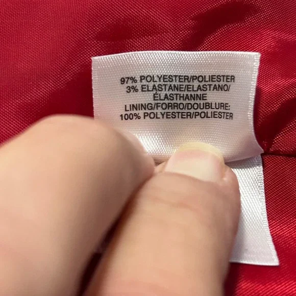 KASPER Red Waterfall Collar Draped Open Front Blazer Jacket Women's Plus 24W - Picture 7 of 7